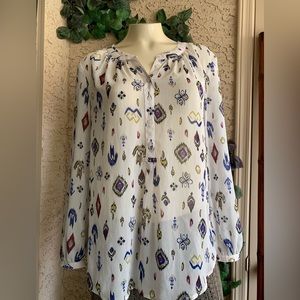 Lucky Brand Patterned Blouse